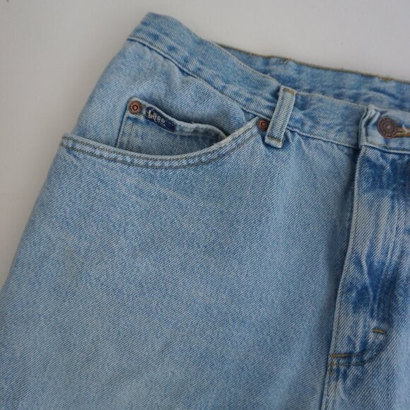Vintage Lee Light Wash Straight Leg Blue Denim Jeans 34X32 - Picture 9 of 16